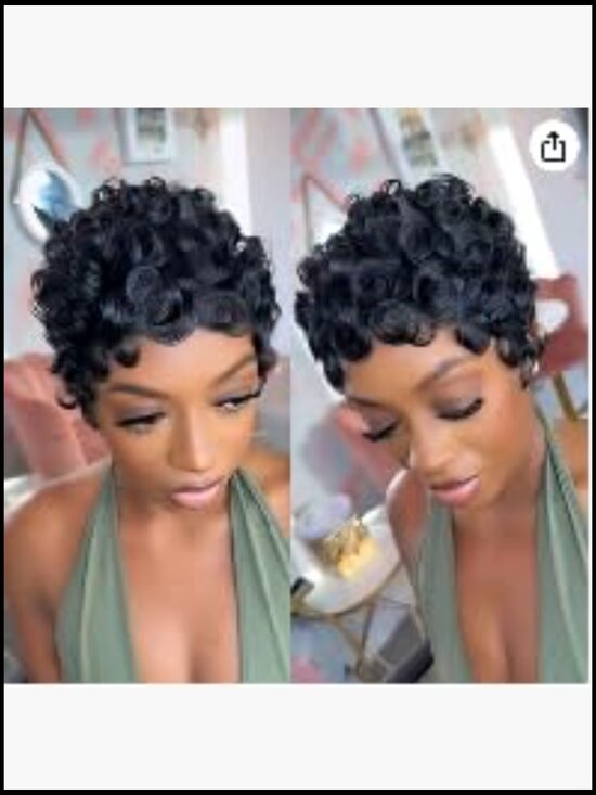 Short Pixie Wig Human Hair Glueless Full Machine Made Modern Wearable main image 4